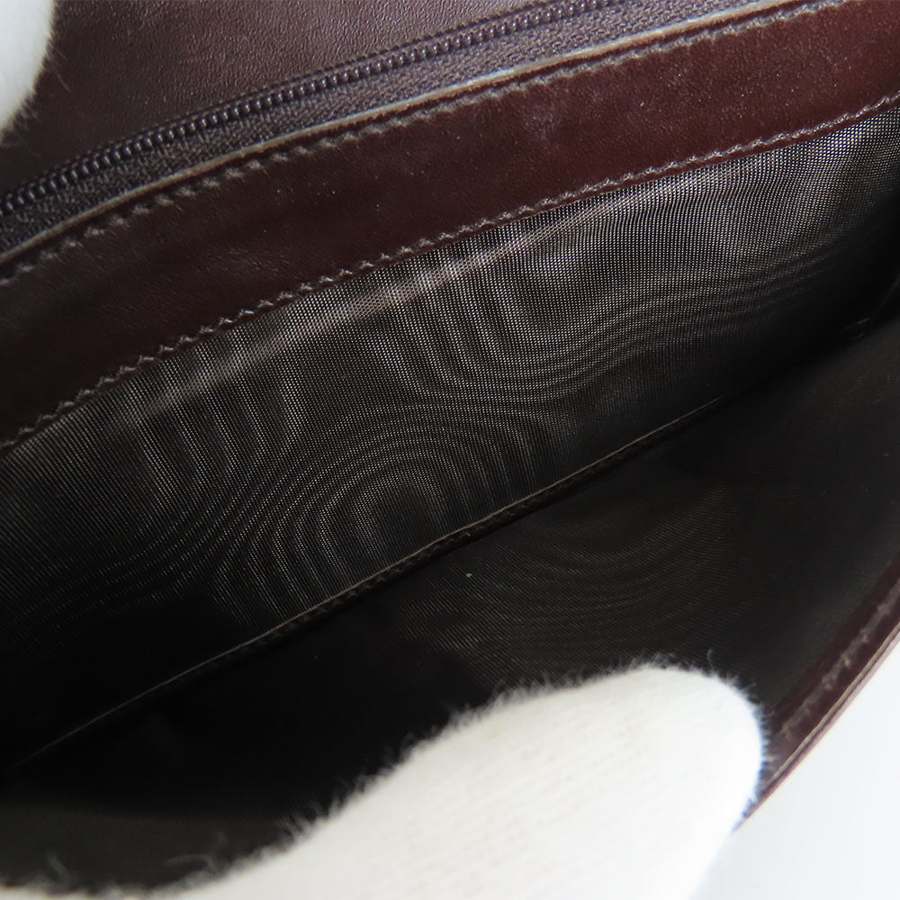 GUCCI Bifold Wallet 146229 Sima leather Dark brown