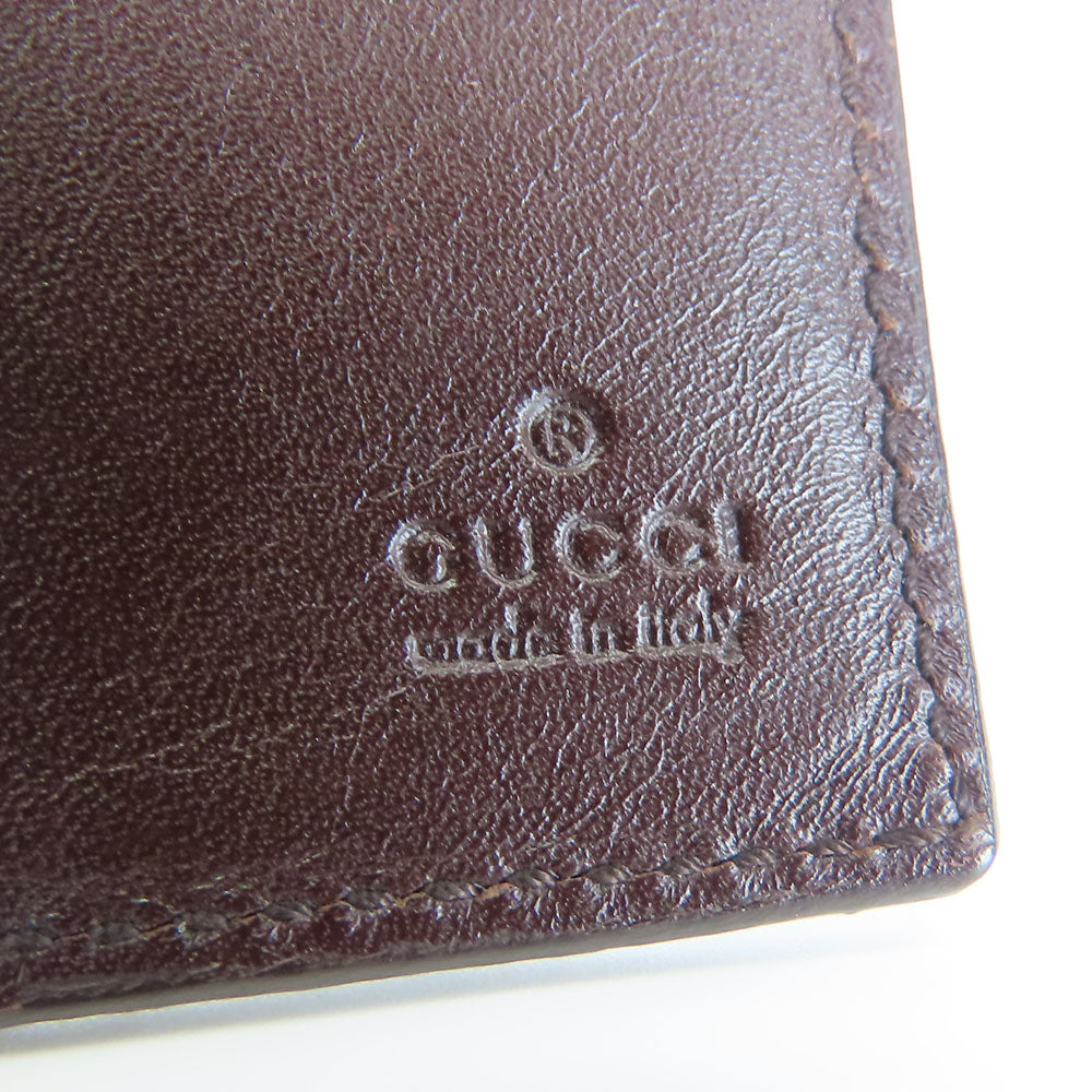 GUCCI Bifold Wallet 146229 Sima leather Dark brown