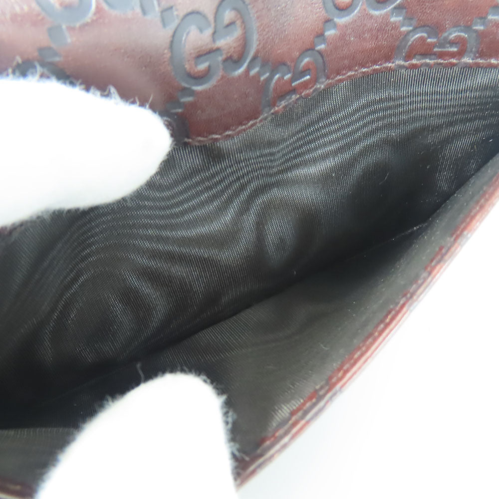 GUCCI Bifold Wallet 146229 Sima leather Dark brown