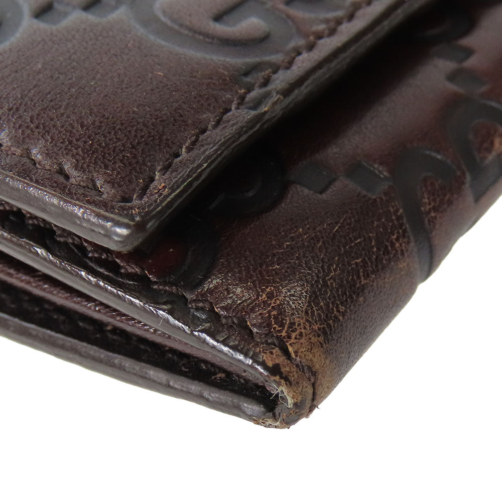 GUCCI Bifold Wallet 146229 Sima leather Dark brown