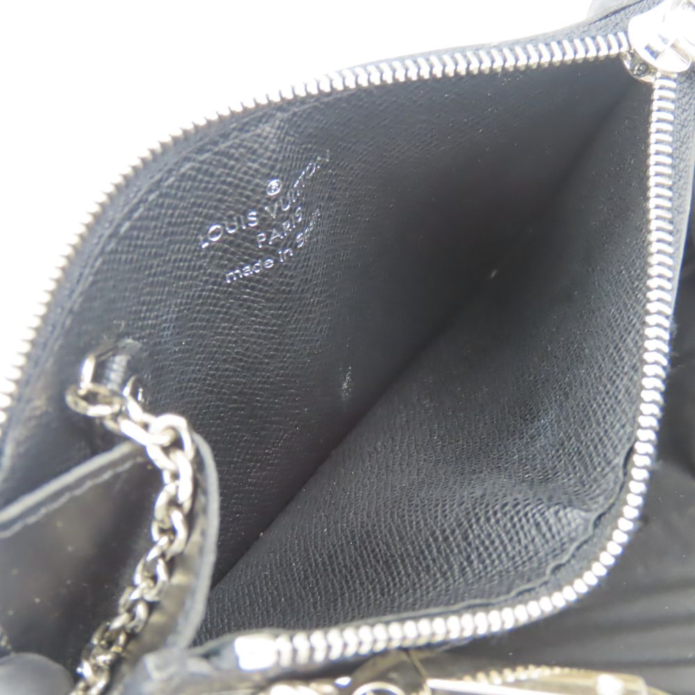LOUIS VUITTON Coin case M66602 Epi Leather Noir Pochette Cre