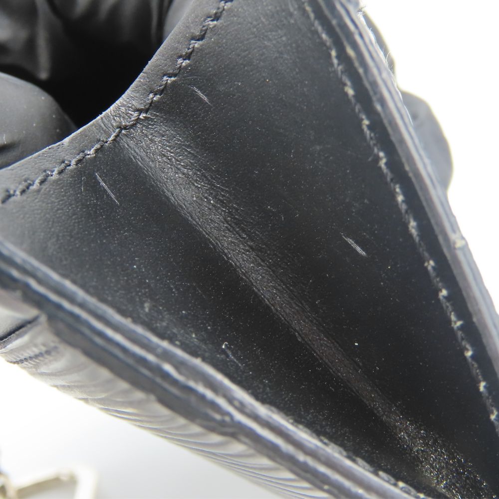 LOUIS VUITTON Coin case M66602 Epi Leather Noir Pochette Cre