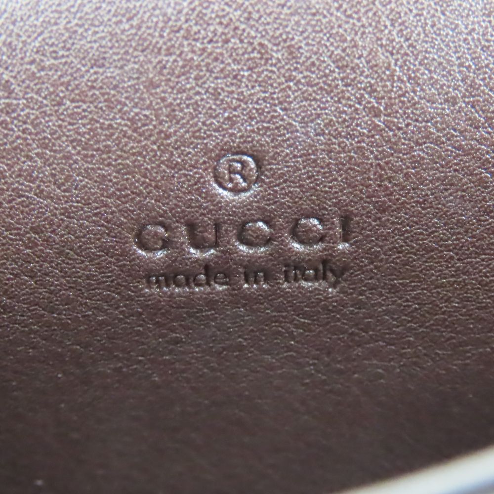 GUCCI Card Case 212097 Sima leather Dark brown
