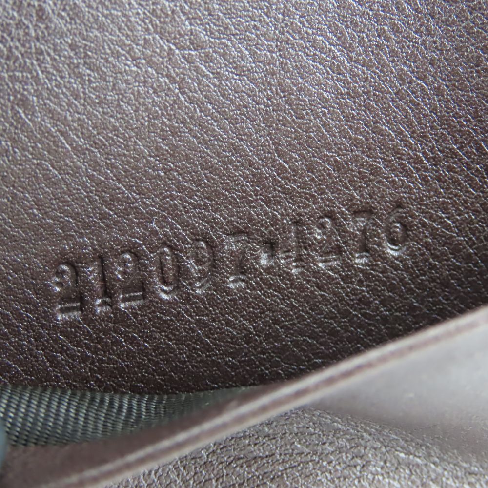 GUCCI Card Case 212097 Sima leather Dark brown