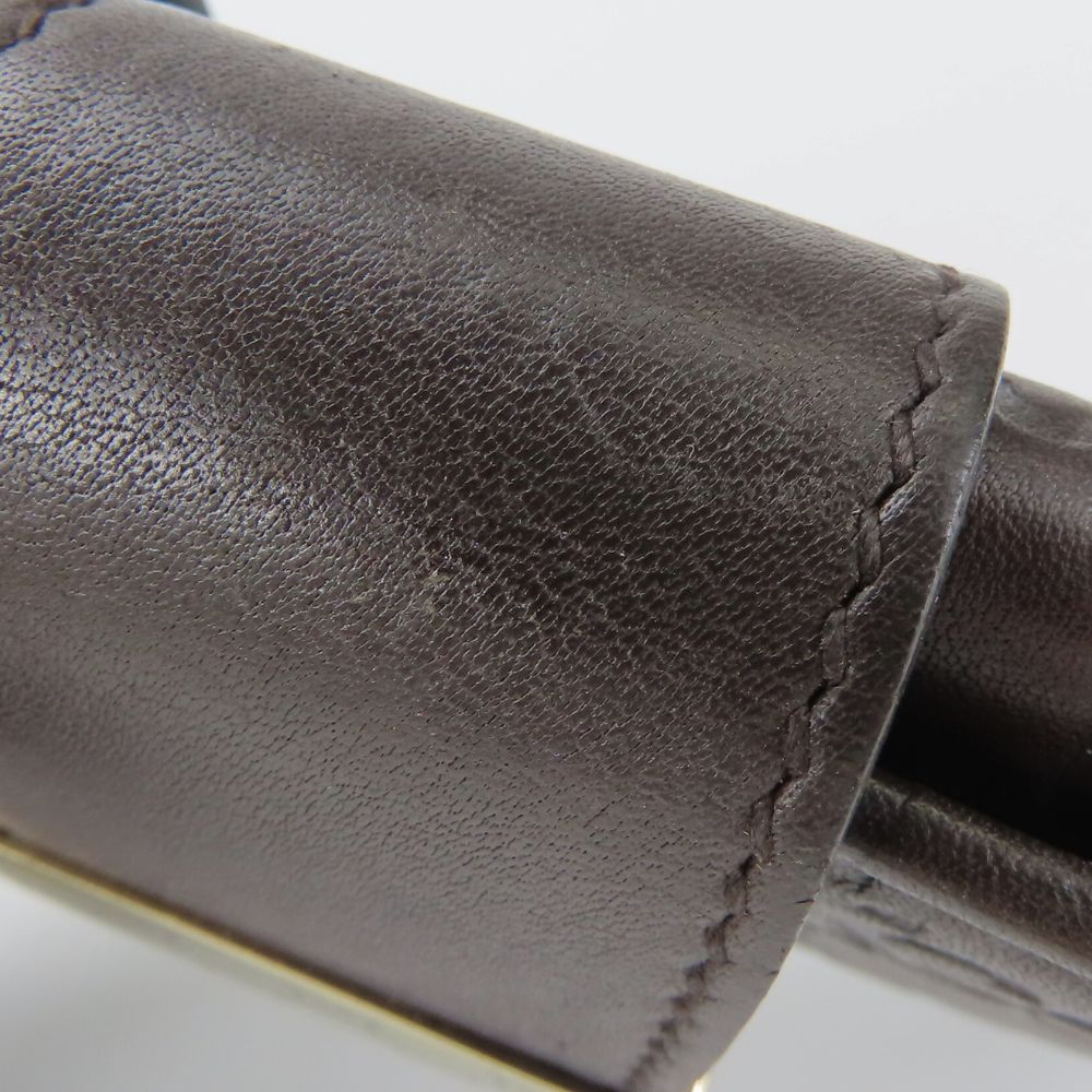 GUCCI Card Case 212097 Sima leather Dark brown
