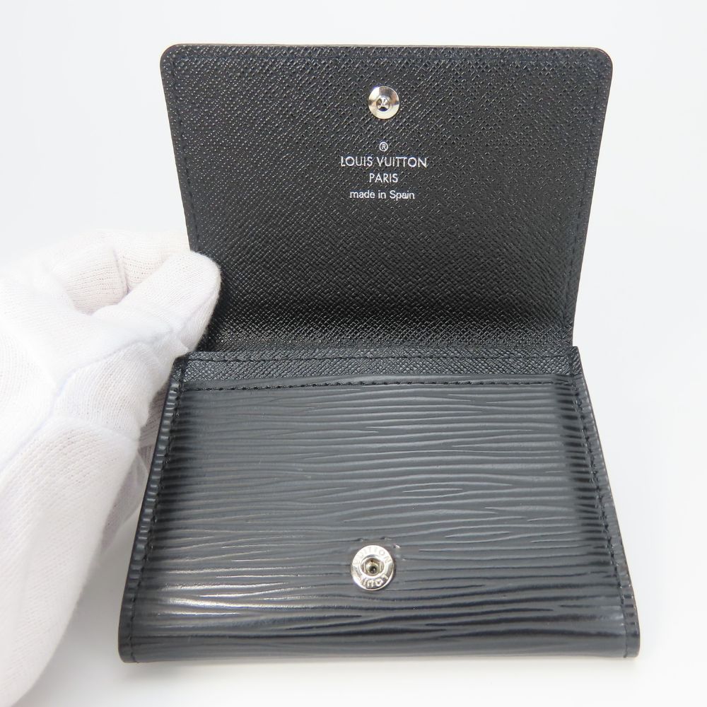 LOUIS VUITTON Card Case M56169 Epi Leather black Anneveld Cult de Visit