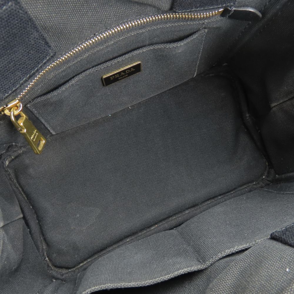 PRADA Handbag canvas black Canapa
