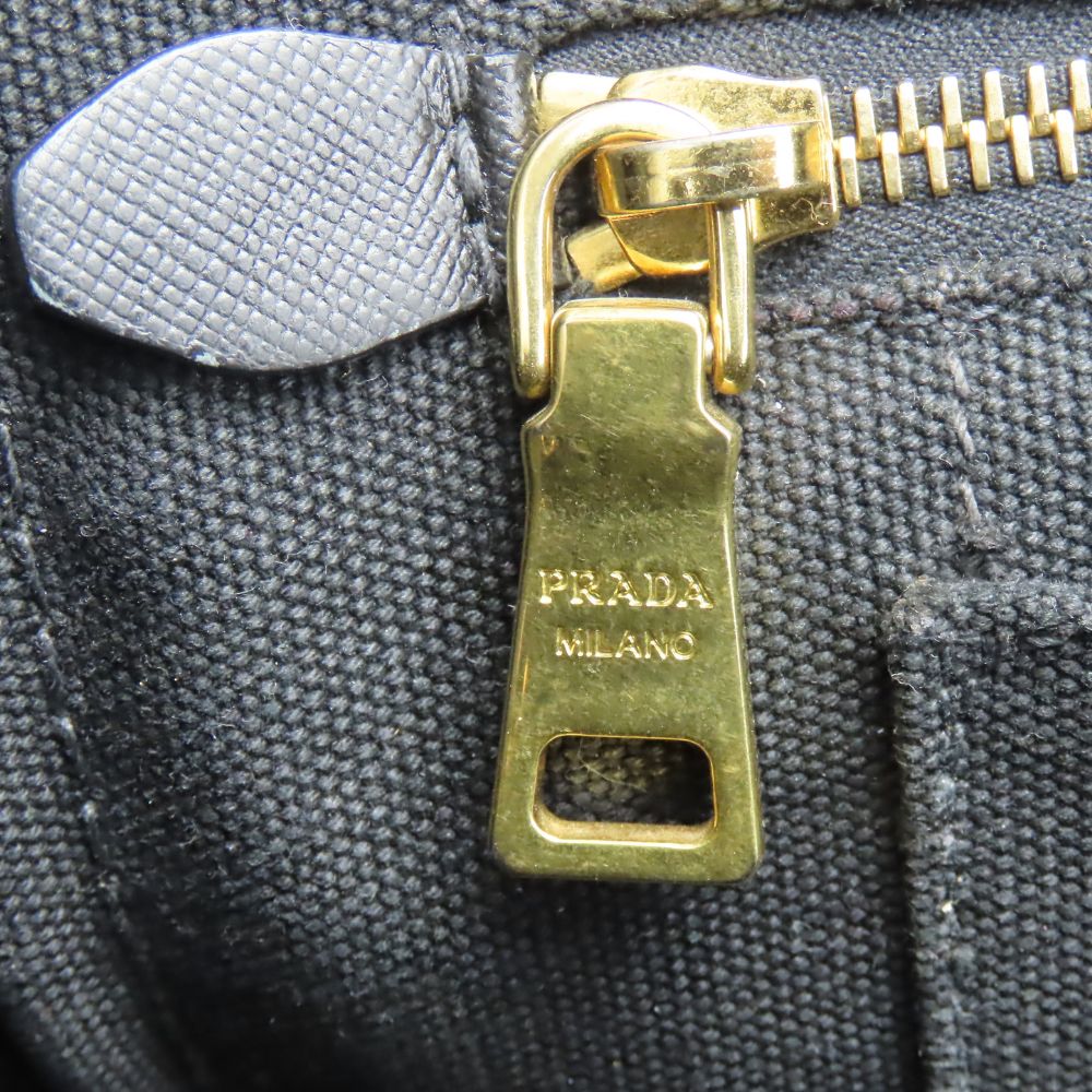 PRADA Handbag canvas black Canapa