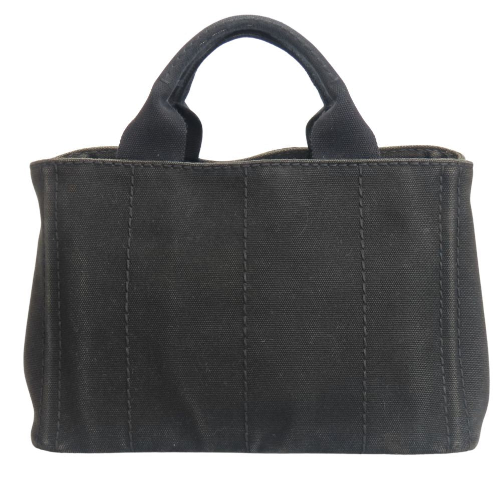 PRADA Handbag canvas black Canapa