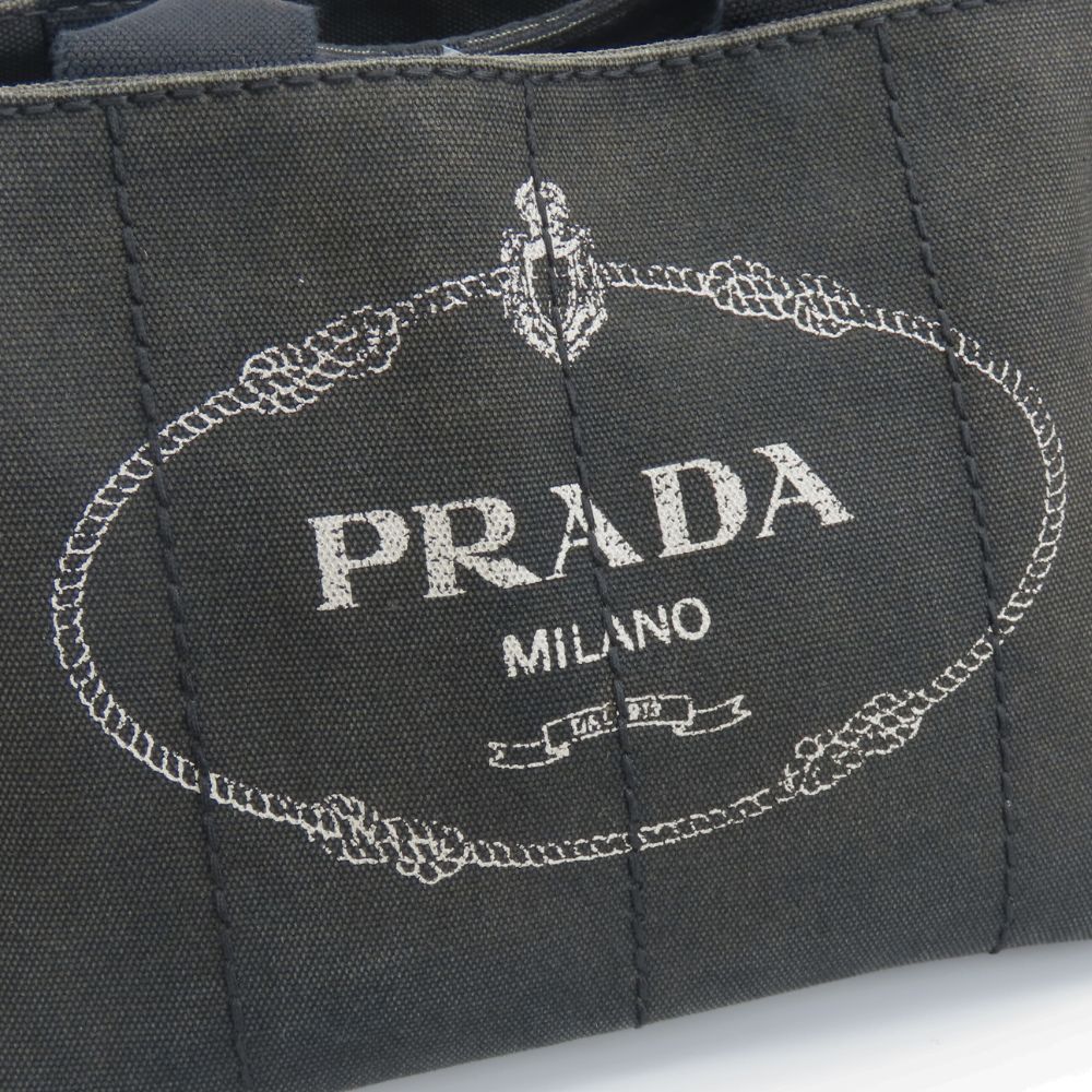 PRADA Handbag canvas black Canapa