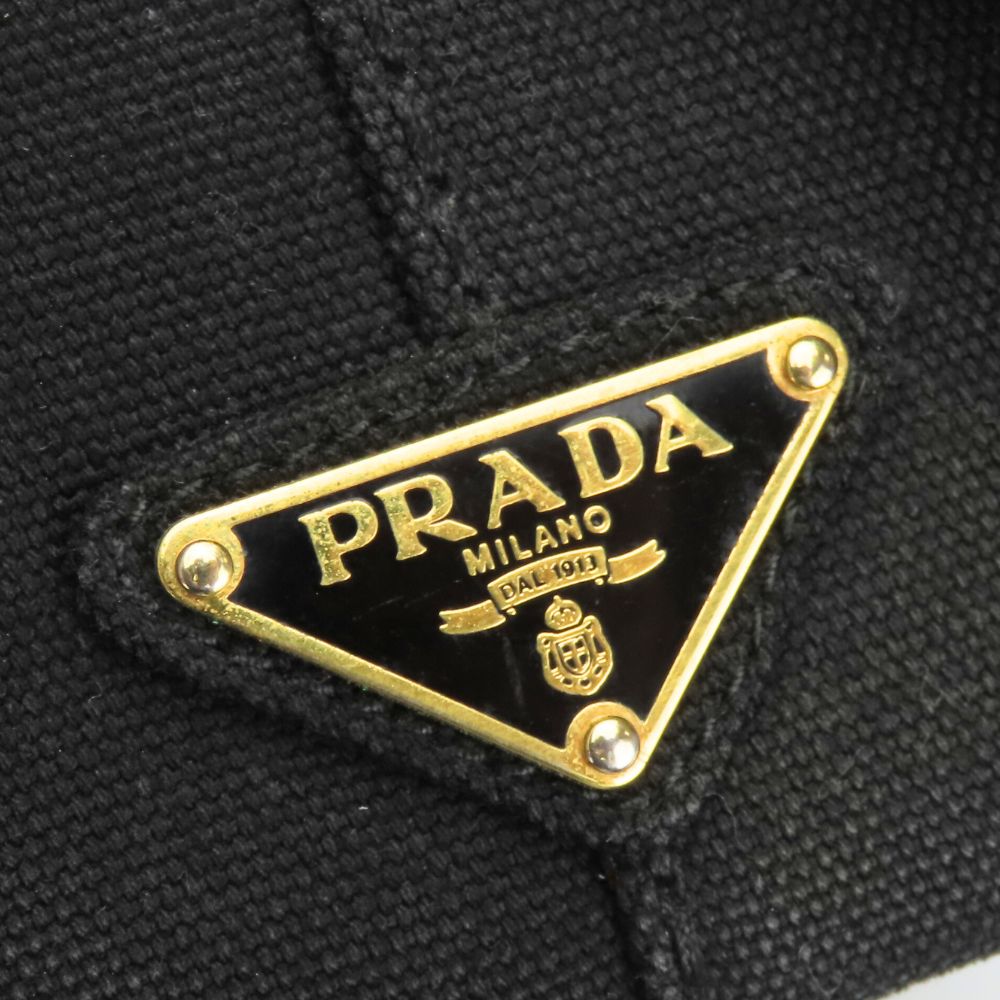PRADA Handbag canvas black Canapa