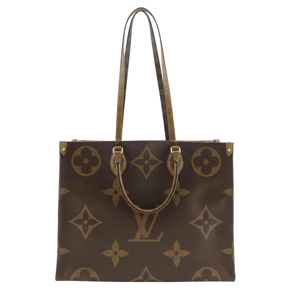 LOUIS VUITTON Tote Bag M45320 Monogram Canvas , Monogram Reverse Brown Monogram Giant On-the-go GM