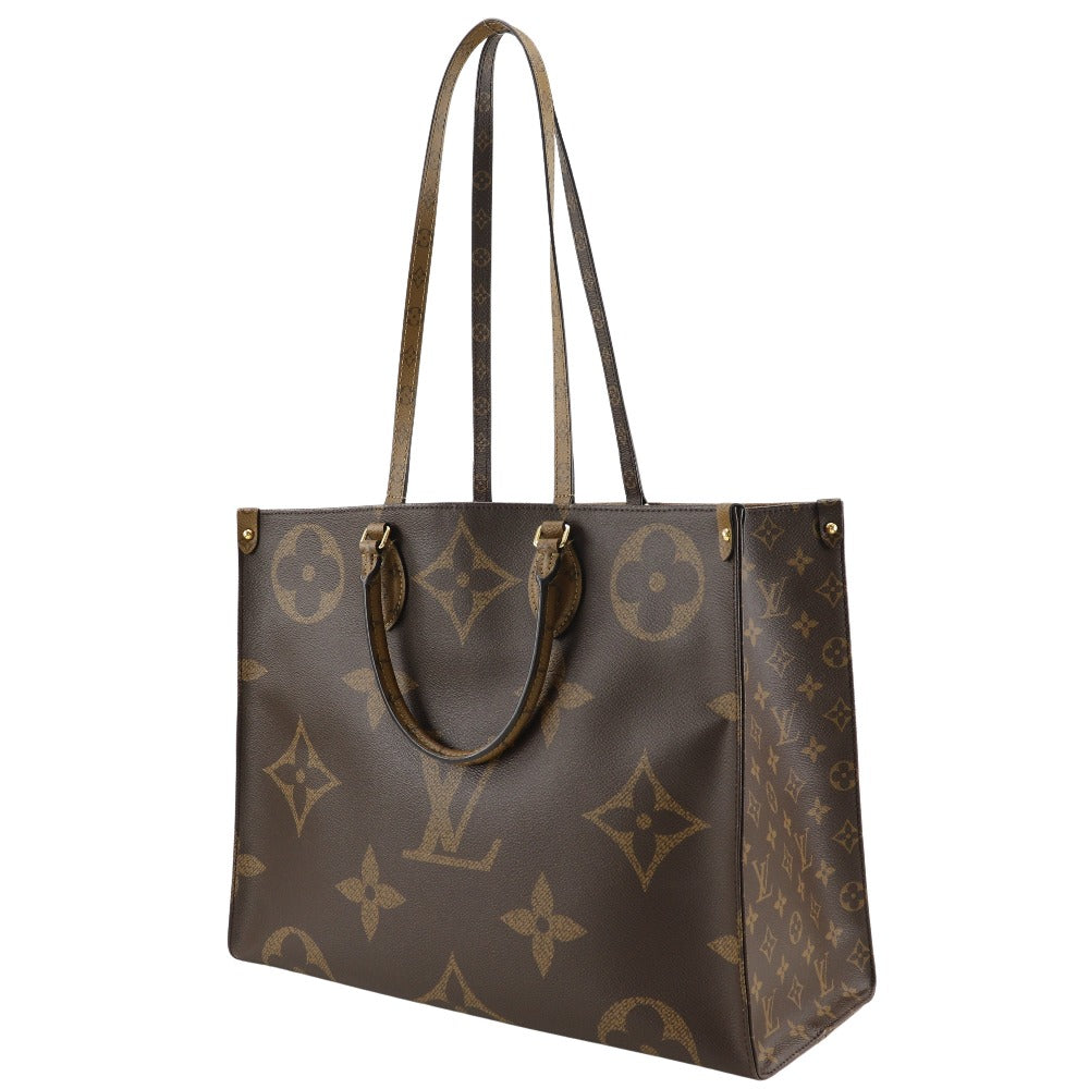 LOUIS VUITTON Tote Bag M45320 Monogram Canvas , Monogram Reverse Brown Monogram Giant On-the-go GM