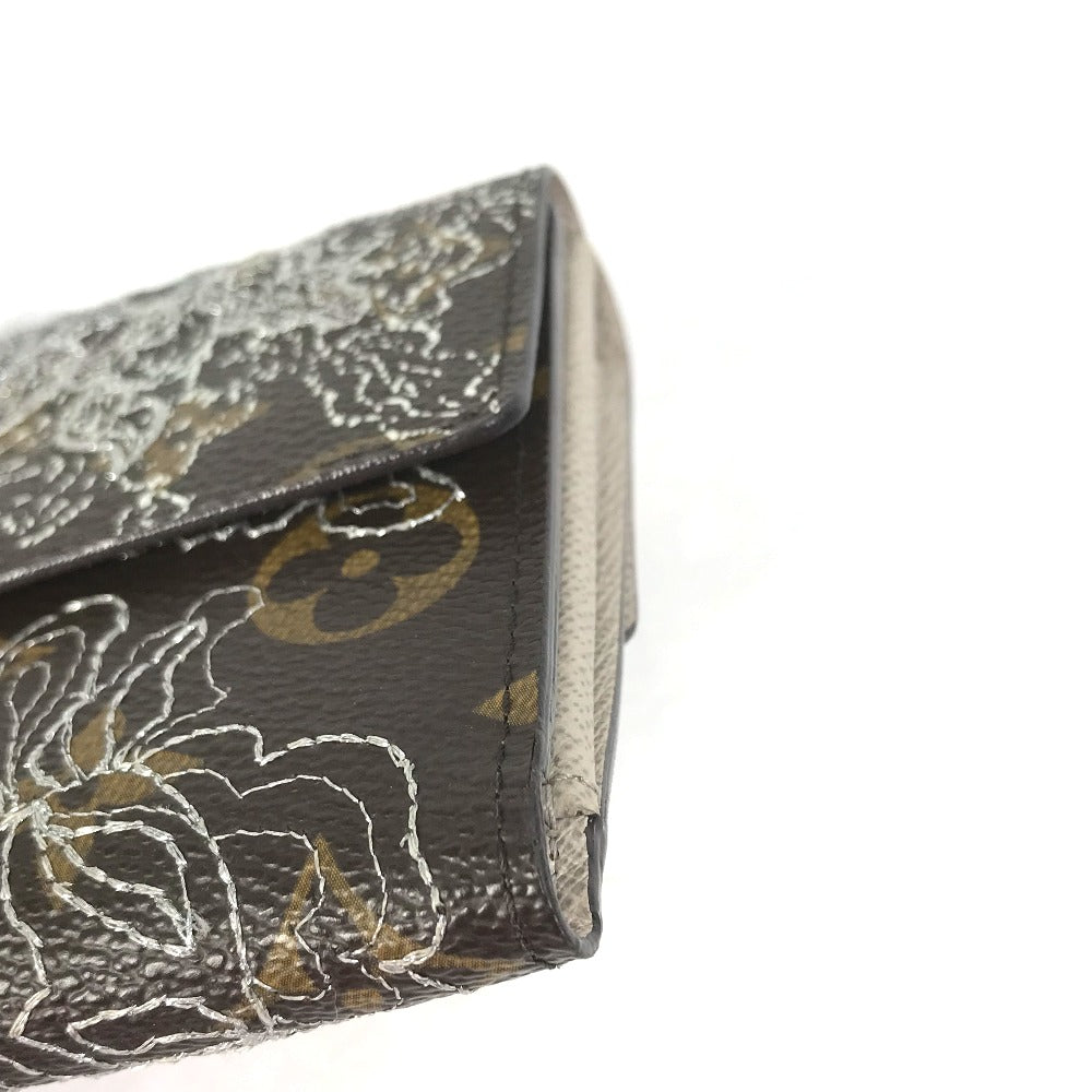LOUIS VUITTON Trifold wallet M95396 Monogram canvas Brown Monogram Dantiel Portefeuille Elise Women Used Authentic