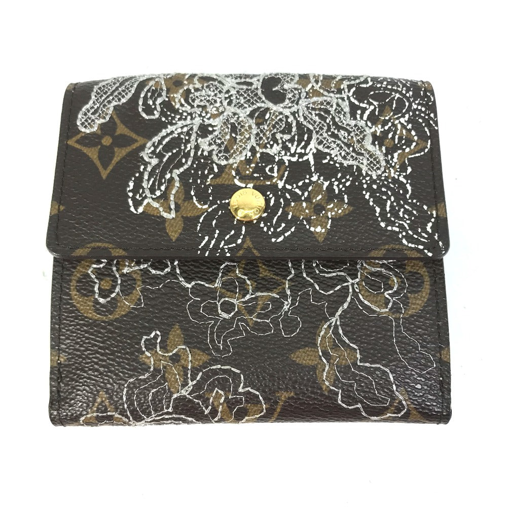 LOUIS VUITTON Trifold wallet M95396 Monogram canvas Brown Monogram Dantiel Portefeuille Elise Women Used Authentic