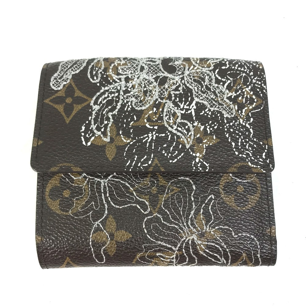 LOUIS VUITTON Trifold wallet M95396 Monogram canvas Brown Monogram Dantiel Portefeuille Elise Women Used Authentic