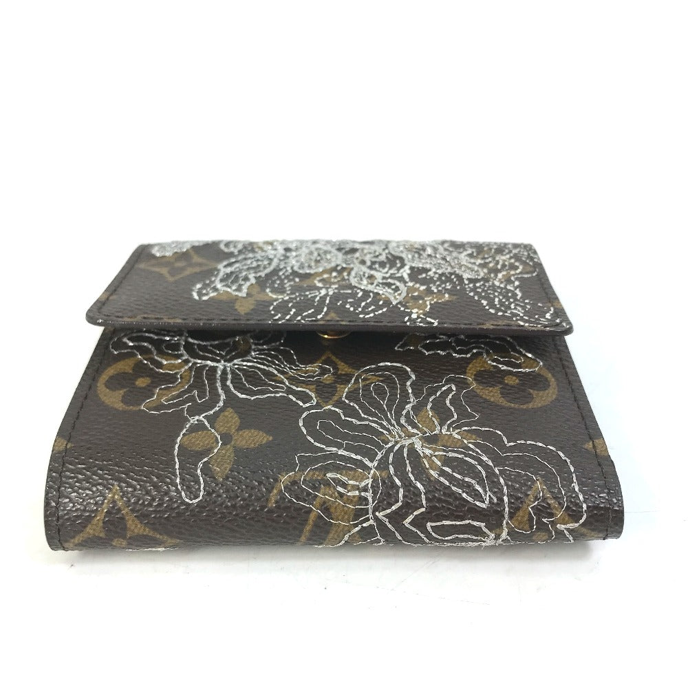 LOUIS VUITTON Trifold wallet M95396 Monogram canvas Brown Monogram Dantiel Portefeuille Elise Women Used Authentic