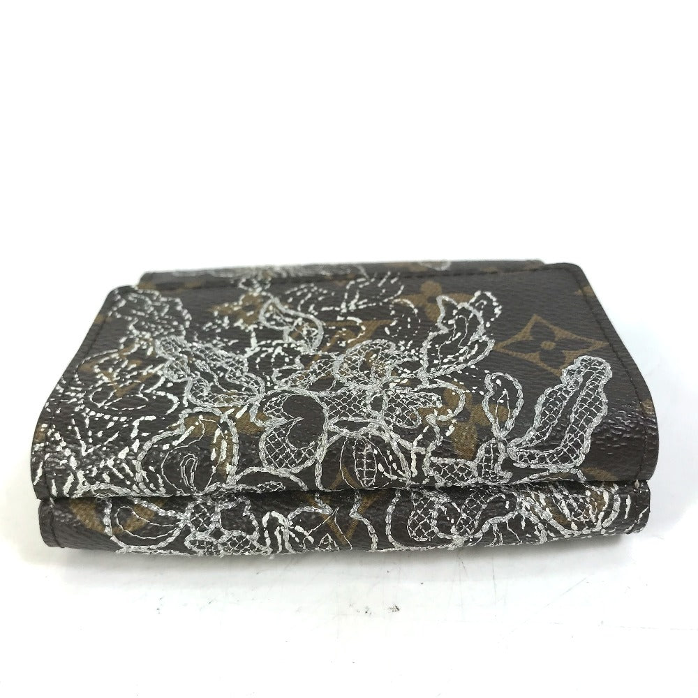 LOUIS VUITTON Trifold wallet M95396 Monogram canvas Brown Monogram Dantiel Portefeuille Elise Women Used Authentic