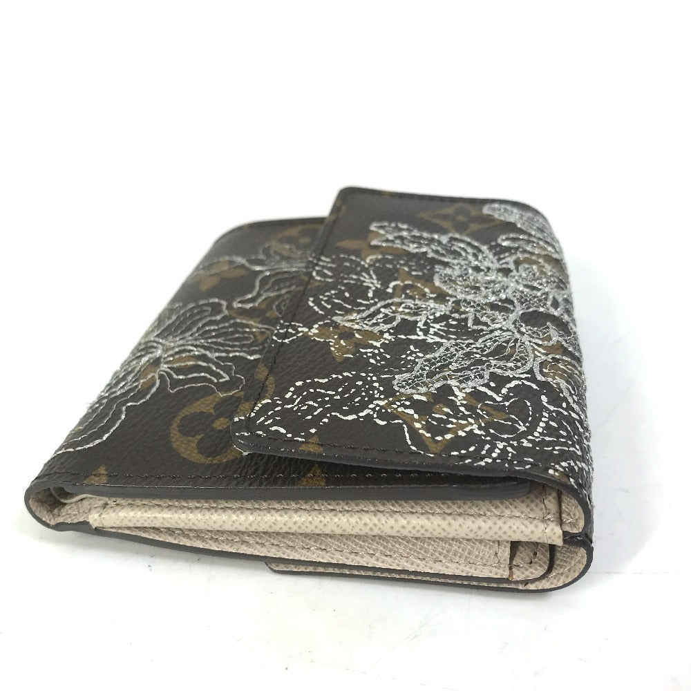 LOUIS VUITTON Trifold wallet M95396 Monogram canvas Brown Monogram Dantiel Portefeuille Elise Women Used Authentic