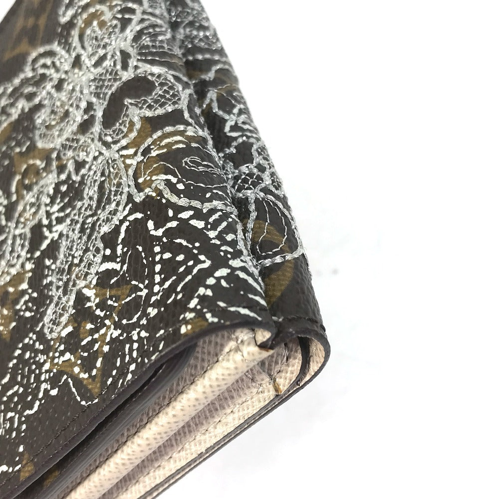 LOUIS VUITTON Trifold wallet M95396 Monogram canvas Brown Monogram Dantiel Portefeuille Elise Women Used Authentic