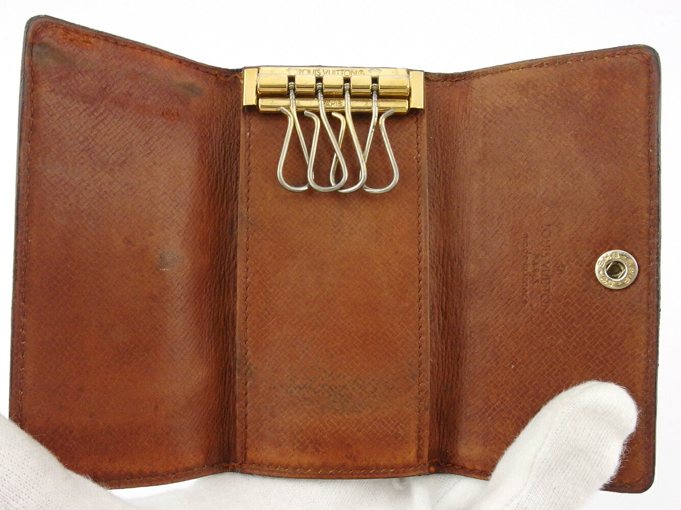 LOUIS VUITTON Key case Key holder M62631 Brown beige Multicles4