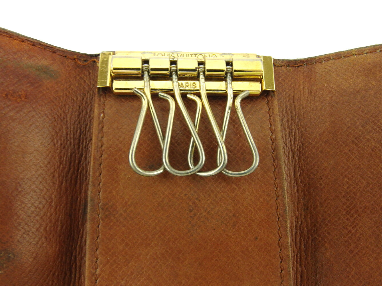 LOUIS VUITTON Key case Key holder M62631 Brown beige Multicles4