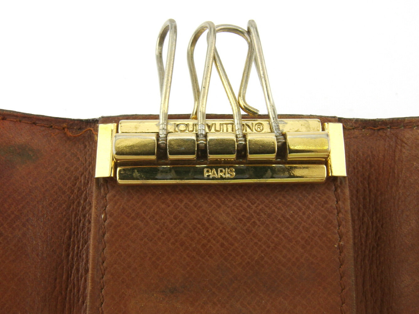 LOUIS VUITTON Key case Key holder M62631 Brown beige Multicles4