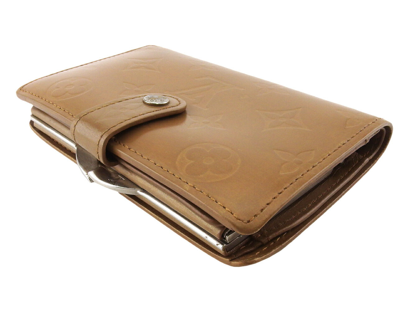 LOUIS VUITTON Bifold Wallet M65157 Brown silver Portonevie Vienova