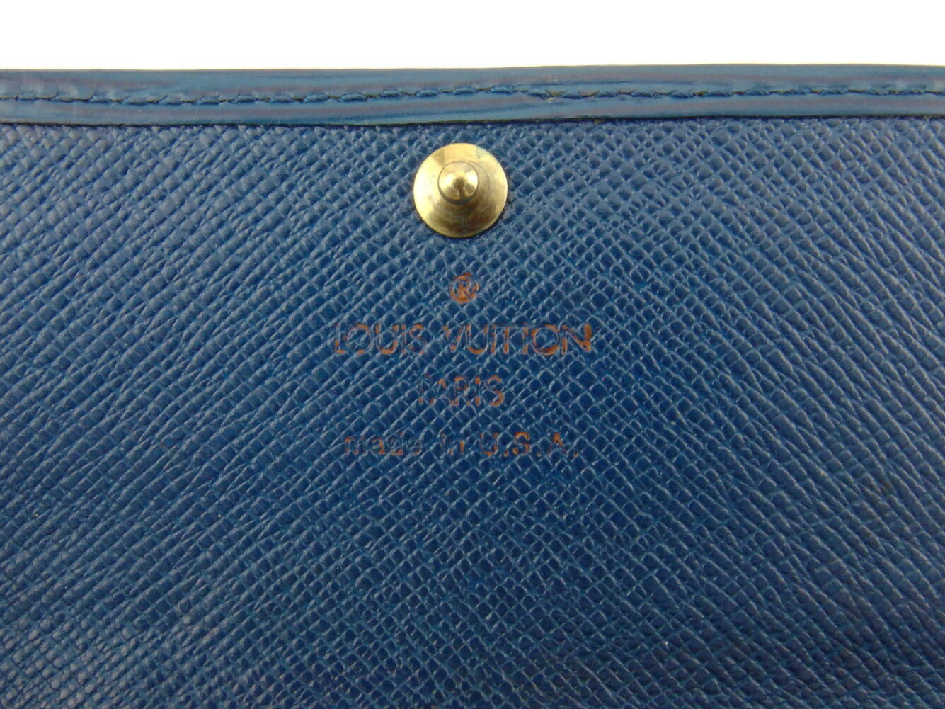 LOUIS VUITTON Key case Key holder M63815 Blue gold Multicles6