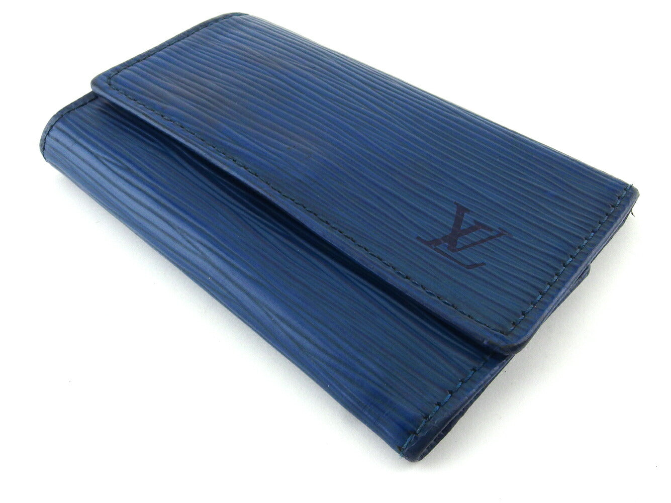 LOUIS VUITTON Key case Key holder M63815 Blue gold Multicles6