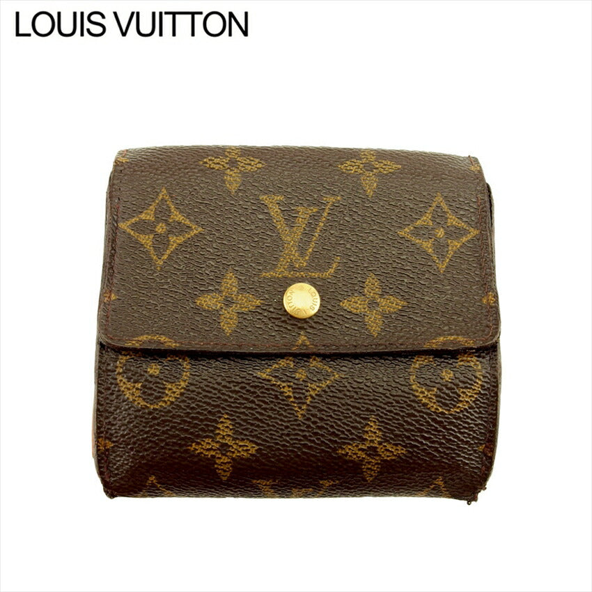 LOUIS VUITTON Bifold Wallet M61652 Brown beige gold Porte Monnaie Billets Cartes Credit