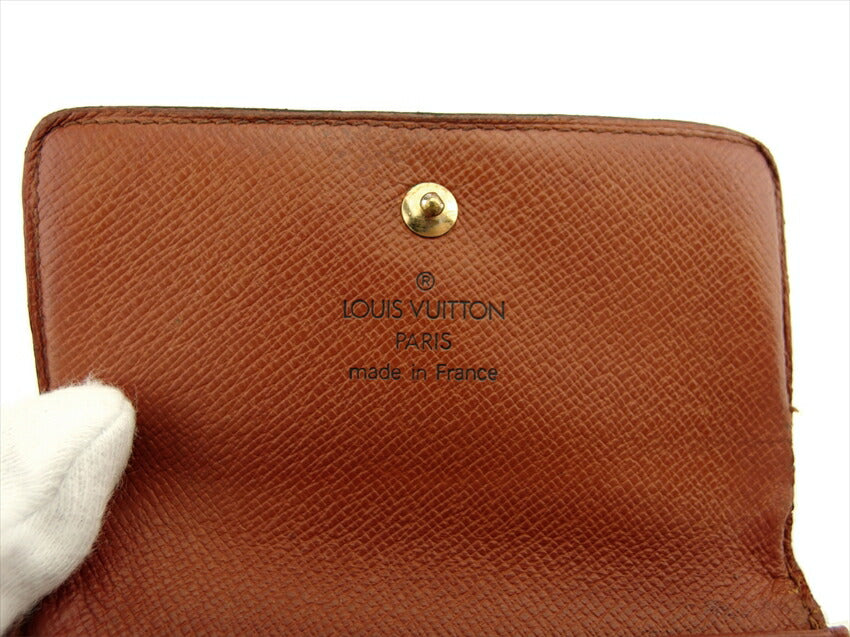 LOUIS VUITTON Bifold Wallet M61652 Brown beige gold Porte Monnaie Billets Cartes Credit