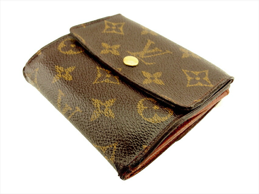 LOUIS VUITTON Bifold Wallet M61652 Brown beige gold Porte Monnaie Billets Cartes Credit