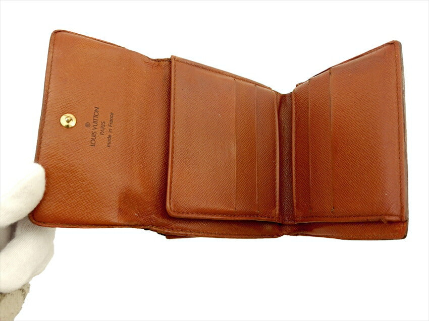LOUIS VUITTON Bifold Wallet M61652 Brown beige gold Porte Monnaie Billets Cartes Credit