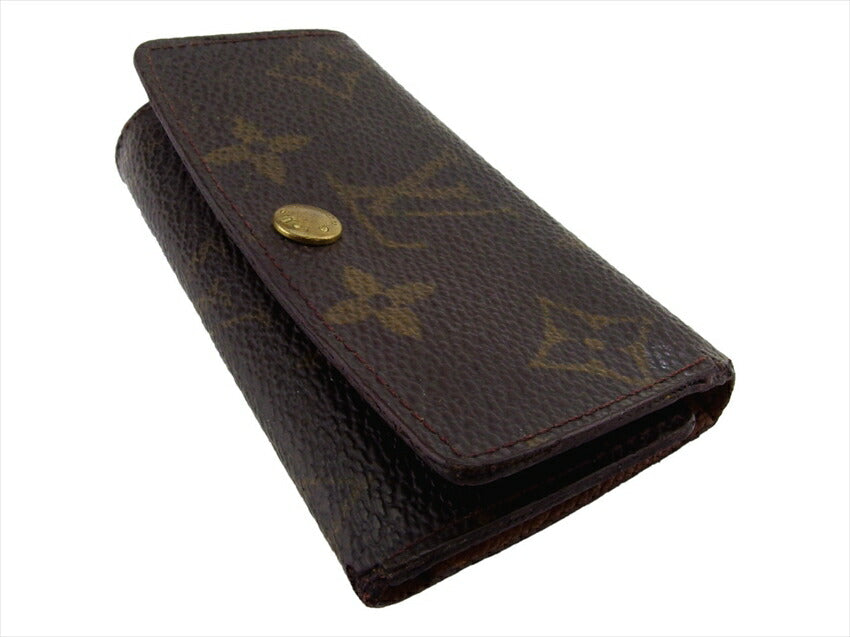 LOUIS VUITTON Key case Key holder M62631 Brown beige gold Multicles4