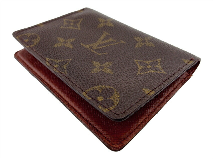 LOUIS VUITTON Pass case M60533 Brown beige Porto 2 Cult Vertical