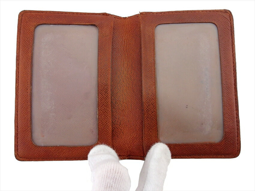 LOUIS VUITTON Pass case M60533 Brown beige Porto 2 Cult Vertical