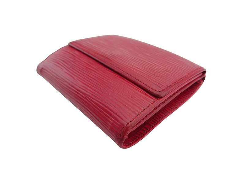 LOUIS VUITTON Bifold Wallet M63487 Red Porte Monnaie Billets Cartes Credit