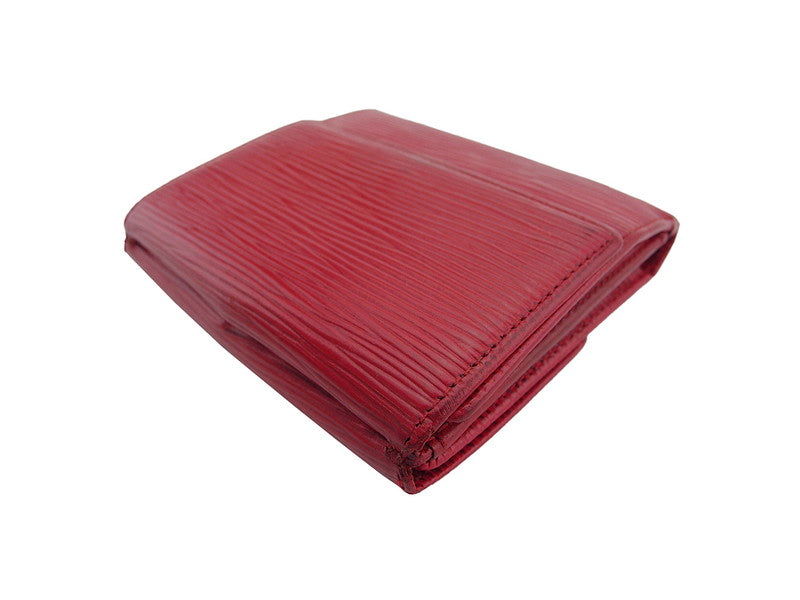 LOUIS VUITTON Bifold Wallet M63487 Red Porte Monnaie Billets Cartes Credit