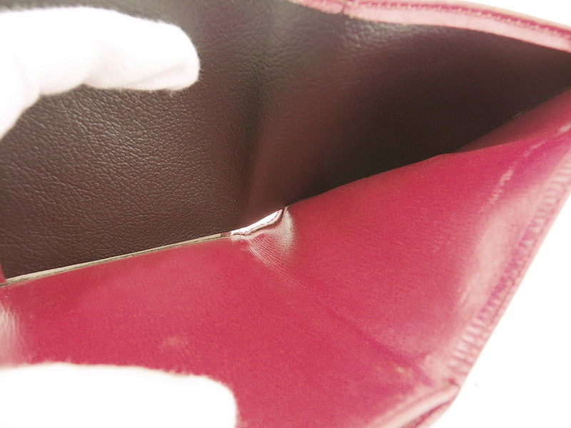 LOUIS VUITTON Bifold Wallet M63487 Red Porte Monnaie Billets Cartes Credit