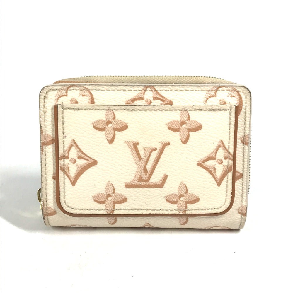 LOUIS VUITTON Folded wallet M81527 Monogram canvas White type Monogram Portefeuille Lou Women Used Authentic