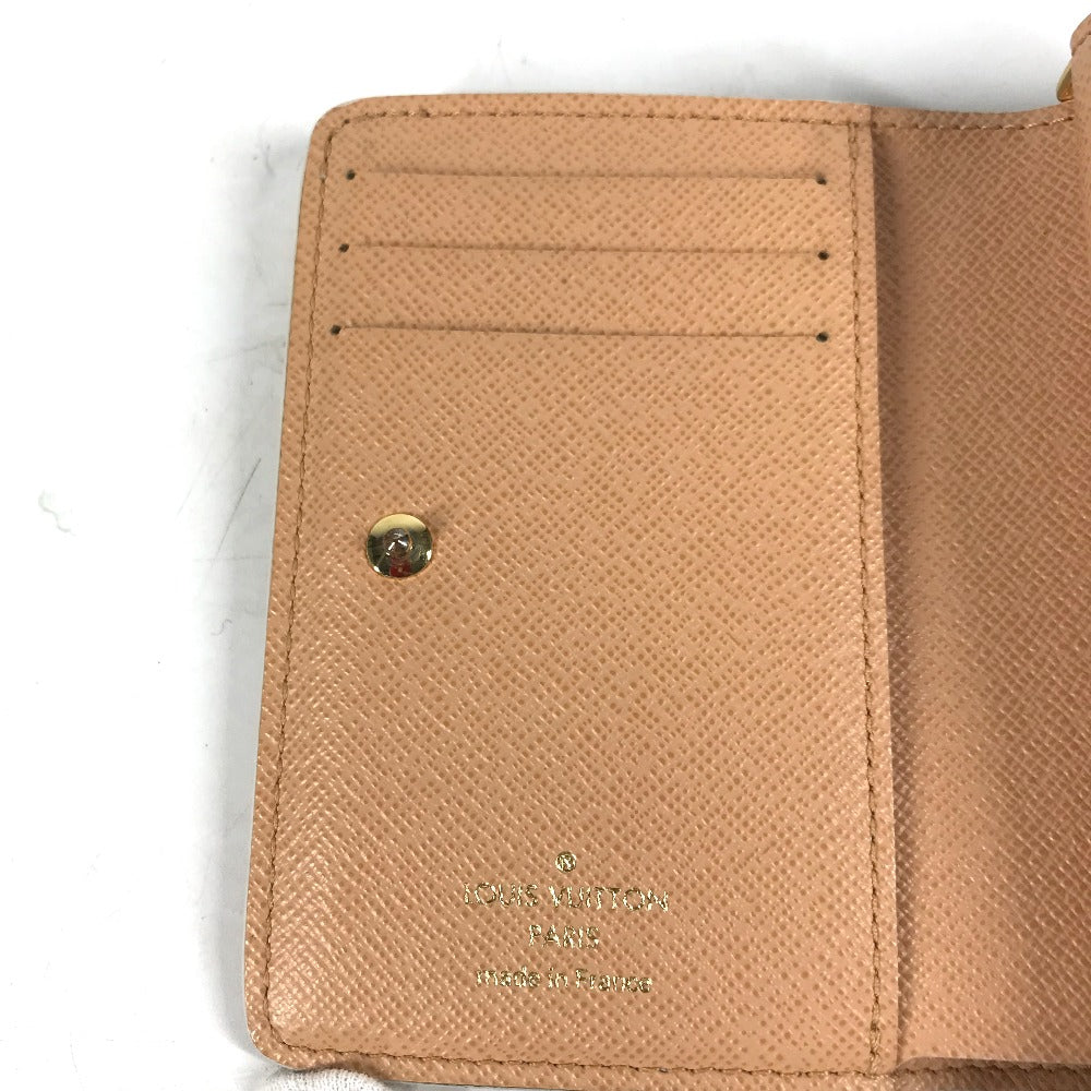 LOUIS VUITTON Folded wallet M81527 Monogram canvas White type Monogram Portefeuille Lou Women Used Authentic