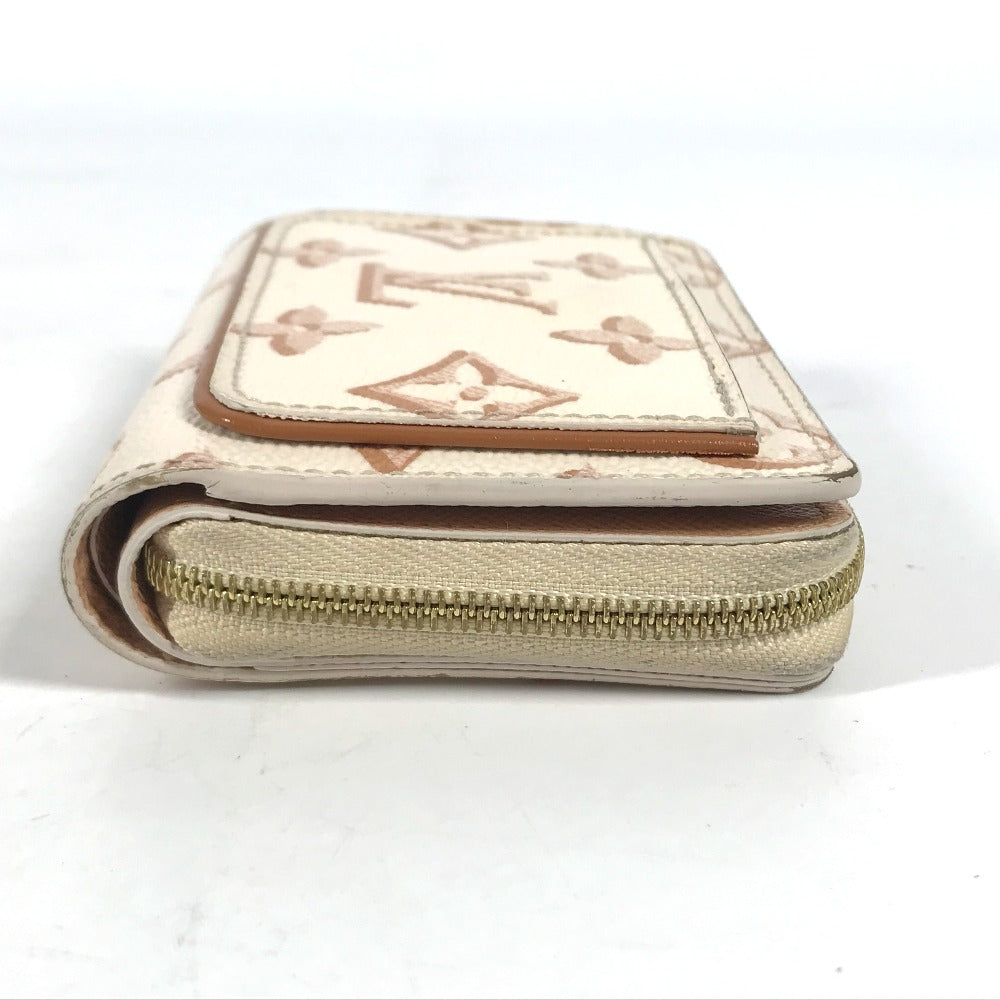 LOUIS VUITTON Folded wallet M81527 Monogram canvas White type Monogram Portefeuille Lou Women Used Authentic