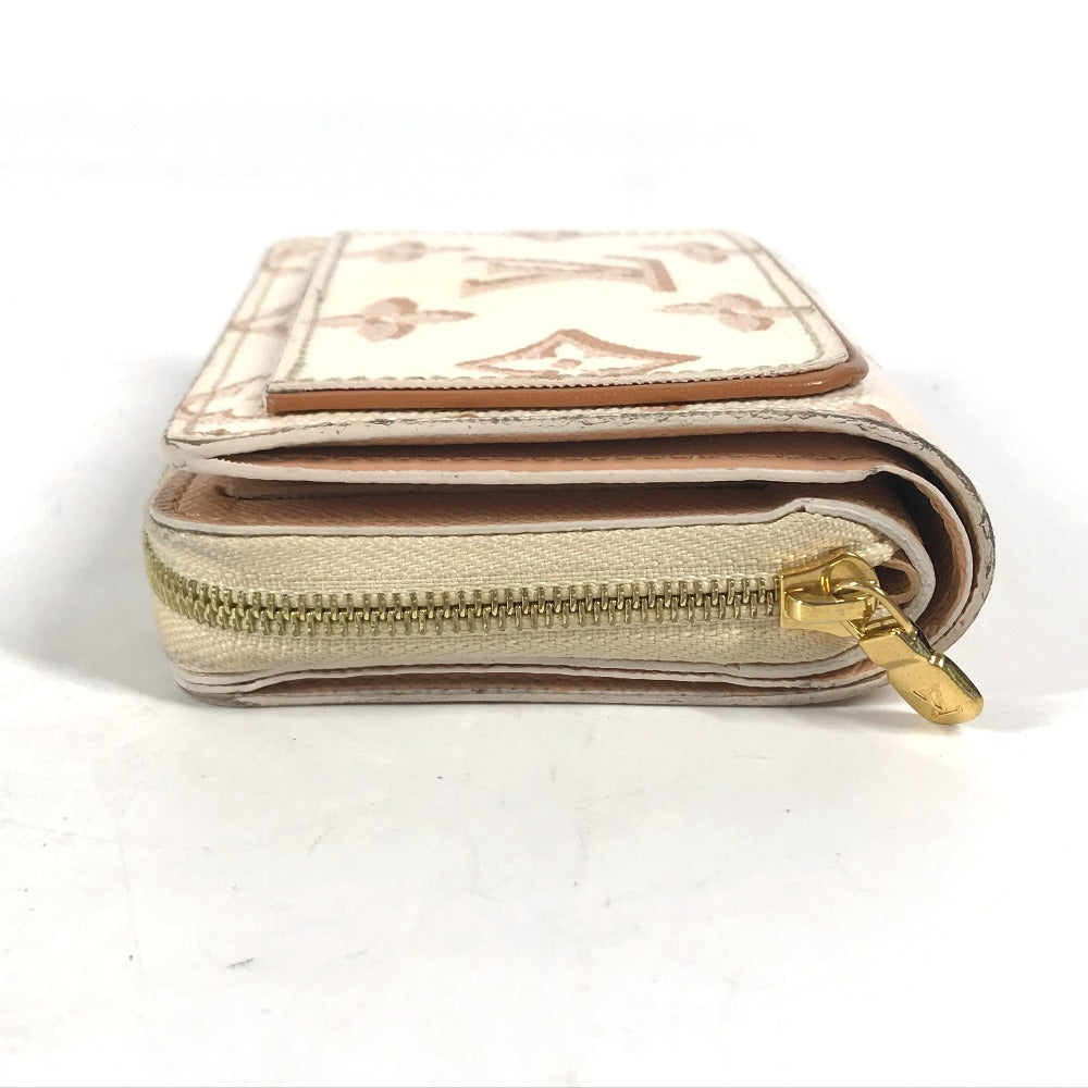 LOUIS VUITTON Folded wallet M81527 Monogram canvas White type Monogram Portefeuille Lou Women Used Authentic