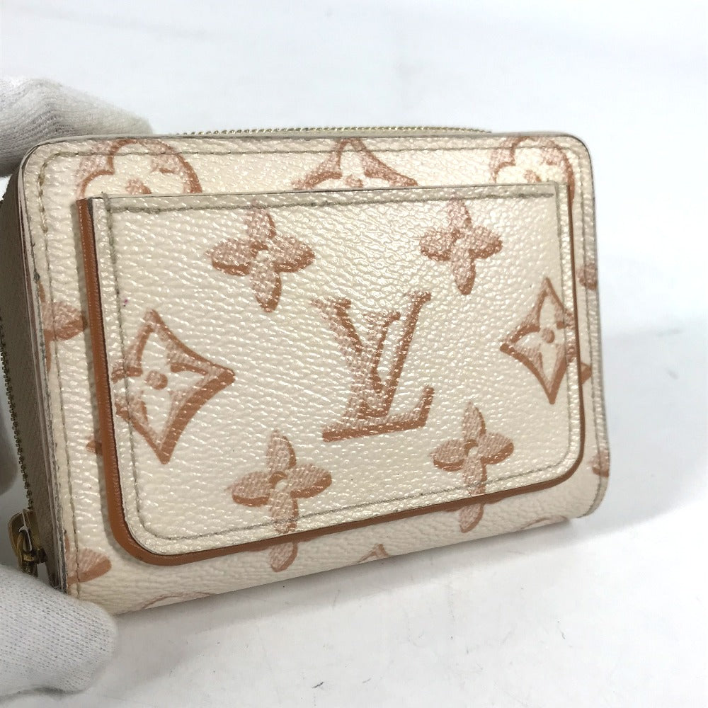 LOUIS VUITTON Folded wallet M81527 Monogram canvas White type Monogram Portefeuille Lou Women Used Authentic