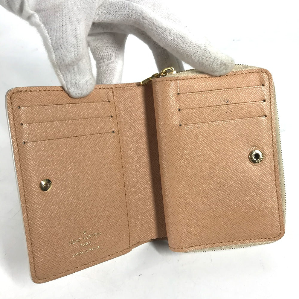 LOUIS VUITTON Folded wallet M81527 Monogram canvas White type Monogram Portefeuille Lou Women Used Authentic