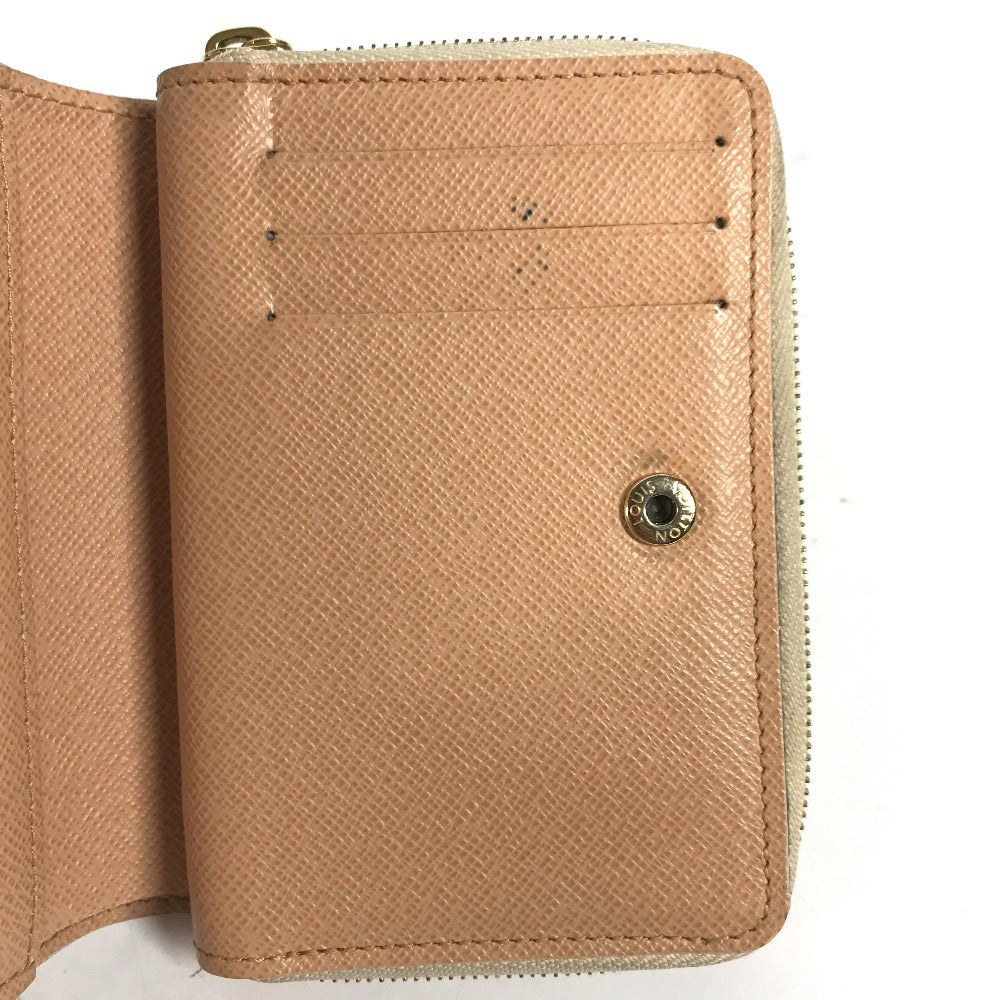 LOUIS VUITTON Folded wallet M81527 Monogram canvas White type Monogram Portefeuille Lou Women Used Authentic
