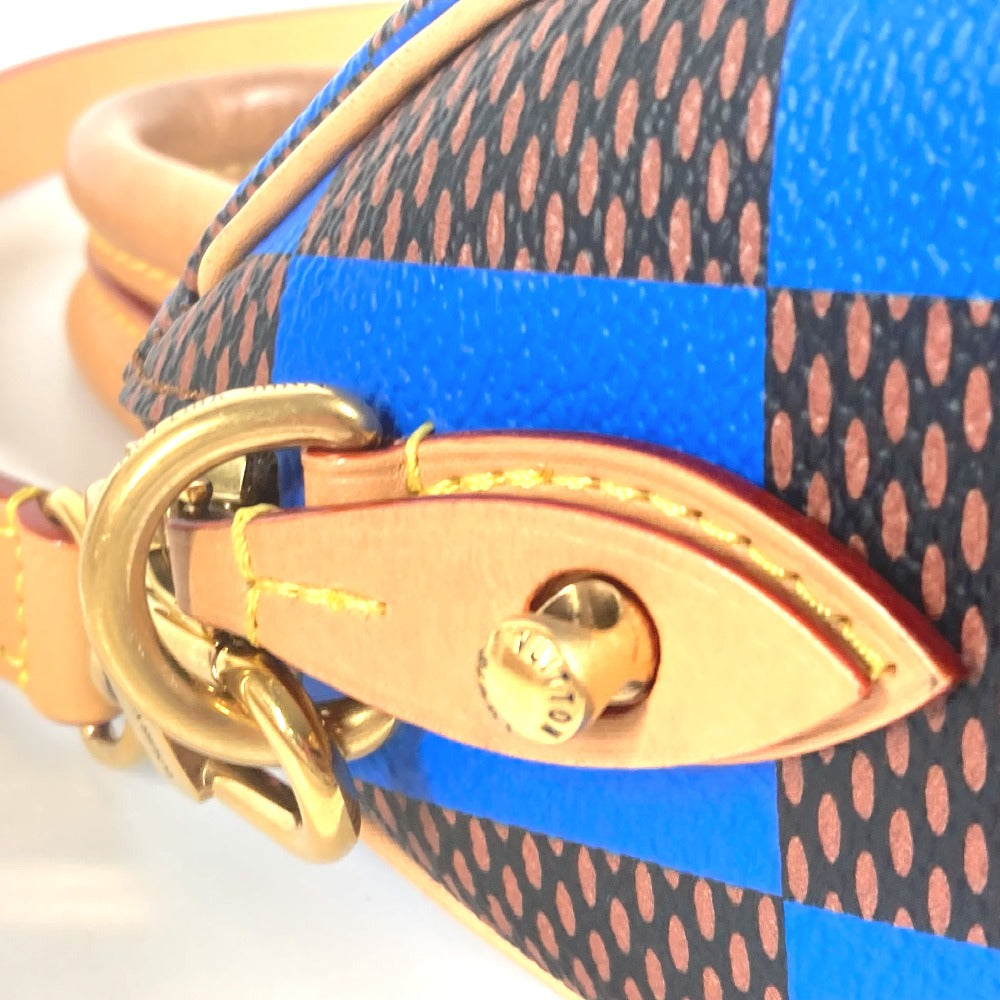 LOUIS VUITTON Handbag N40595 Damier canvas blue Damier Pop Speedy bandouliere 18 Women Used Authentic