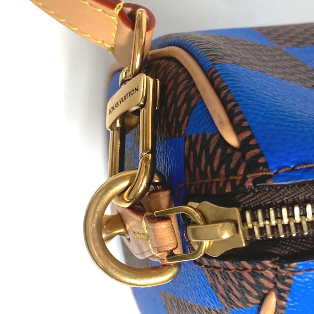 LOUIS VUITTON Handbag N40595 Damier canvas blue Damier Pop Speedy bandouliere 18 Women Used Authentic