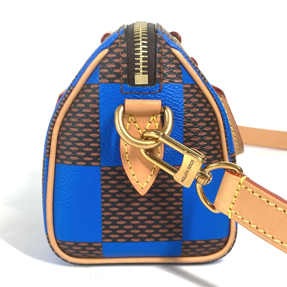 LOUIS VUITTON Handbag N40595 Damier canvas blue Damier Pop Speedy bandouliere 18 Women Used Authentic